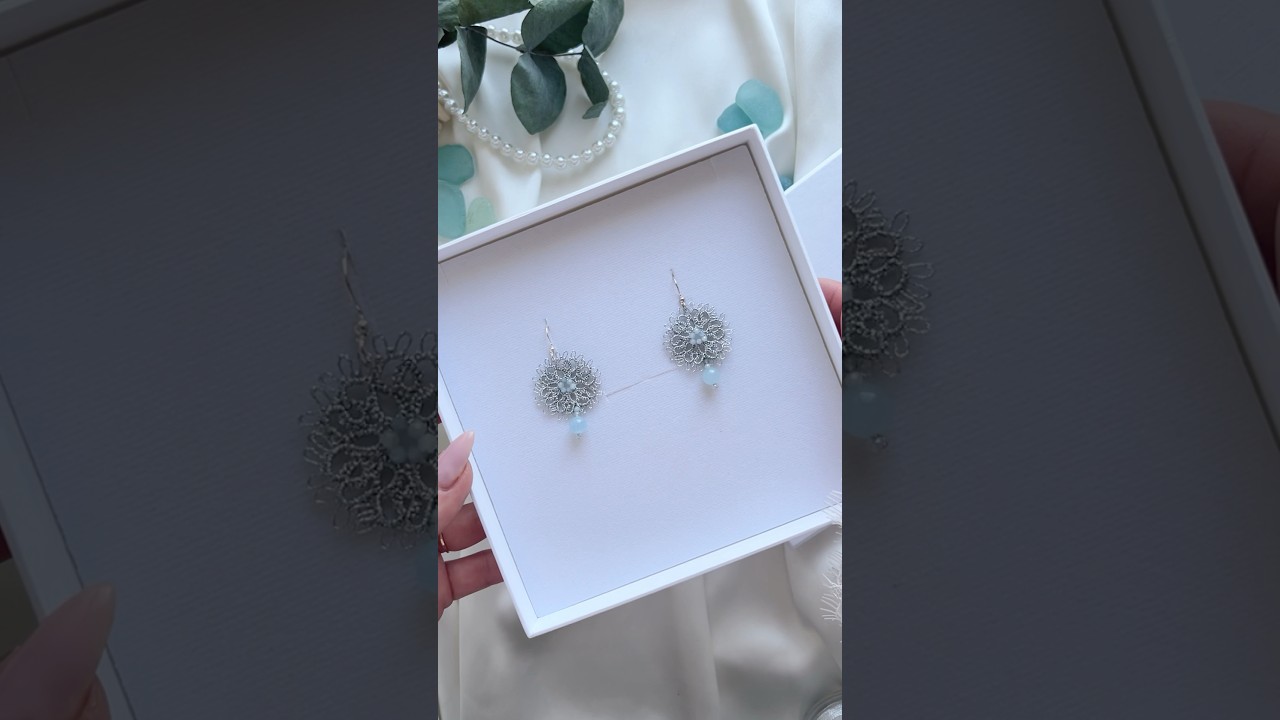 It&rsquo;s hard to believe that these earrings are made from threads ✨ #tatting #handmadejewelry #diy