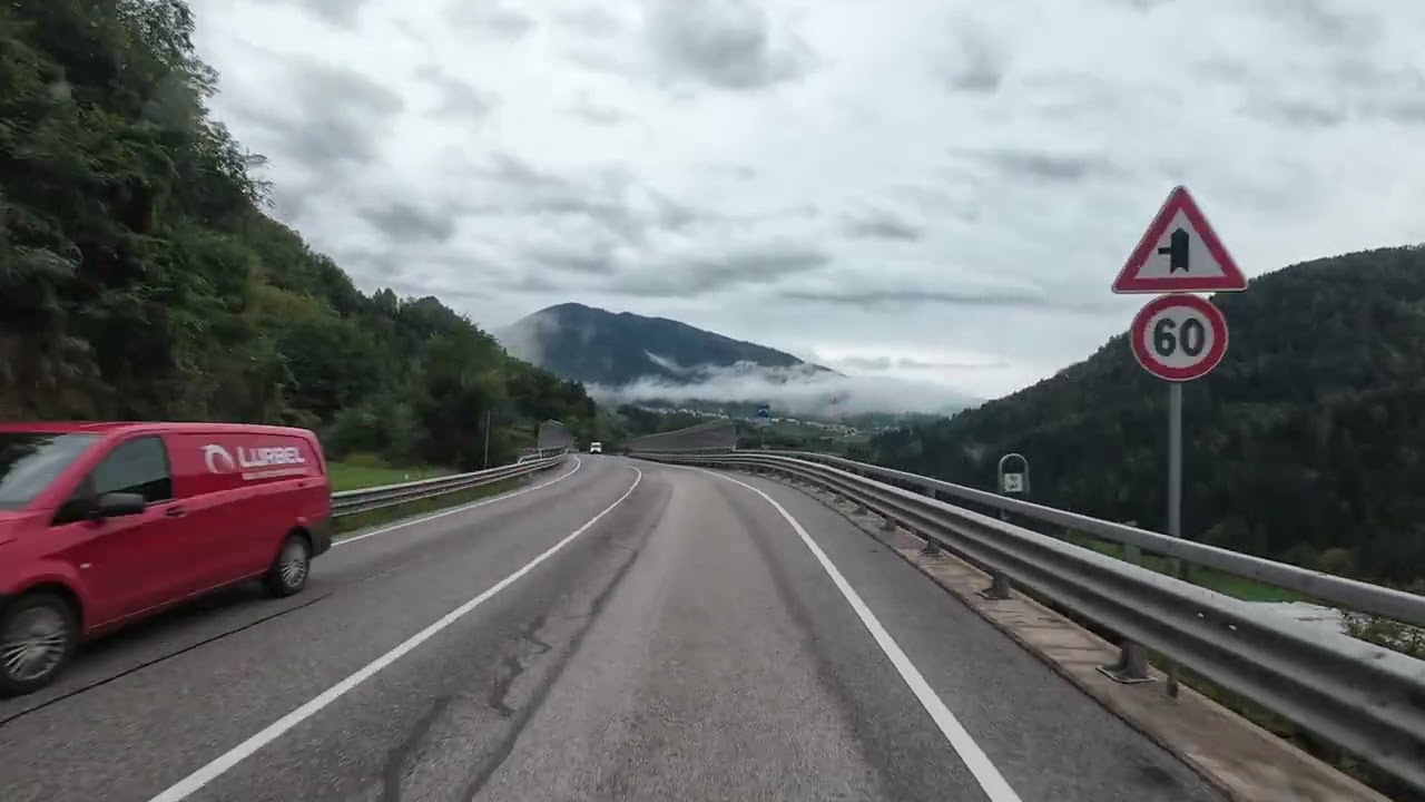 ASMR 7-Hour Italy to Germany Road Journey | Relaxing Alps & Autobahn Drive