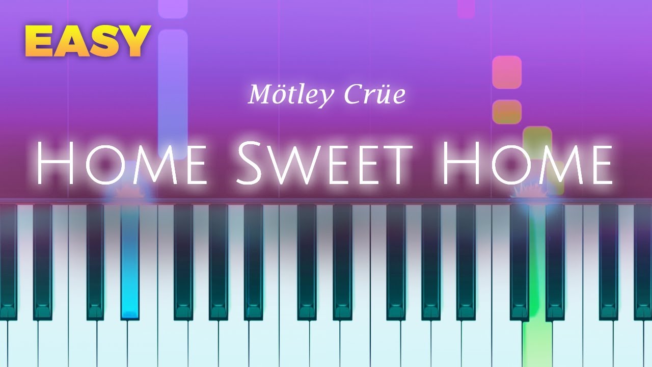 M&ouml;tley Cr&uuml;e - Home Sweet Home - EASY Piano TUTORIAL by Piano Fun Play