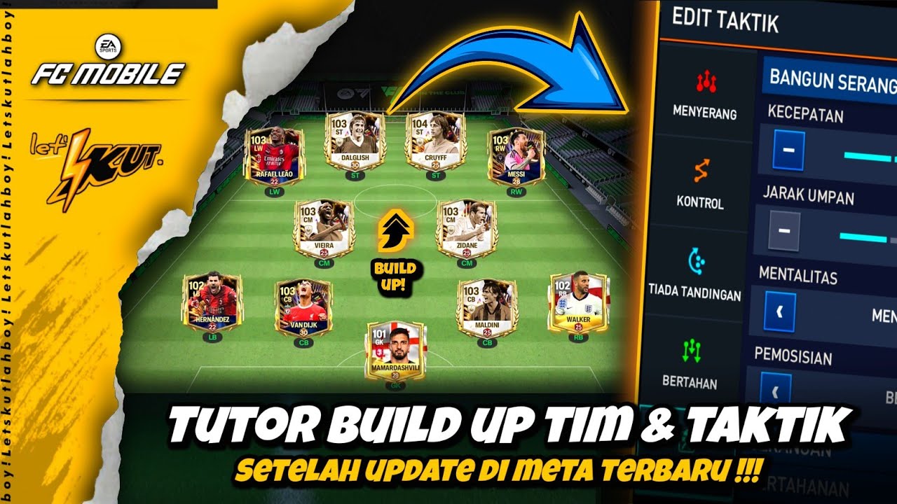 🔴 AUTO JADI GG TIM KALIAN! TUTOR BUILD UP TIM & TAKTIK TERBARU! Formasi 424 Mode Manager - FC Mobile