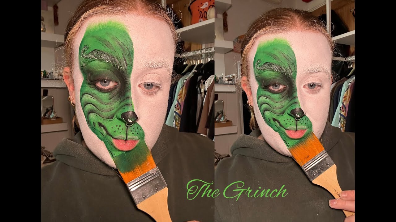 The Grinch 'Painted On' Makeup | 'Tis The Season 🎄| Makeup By Hollie