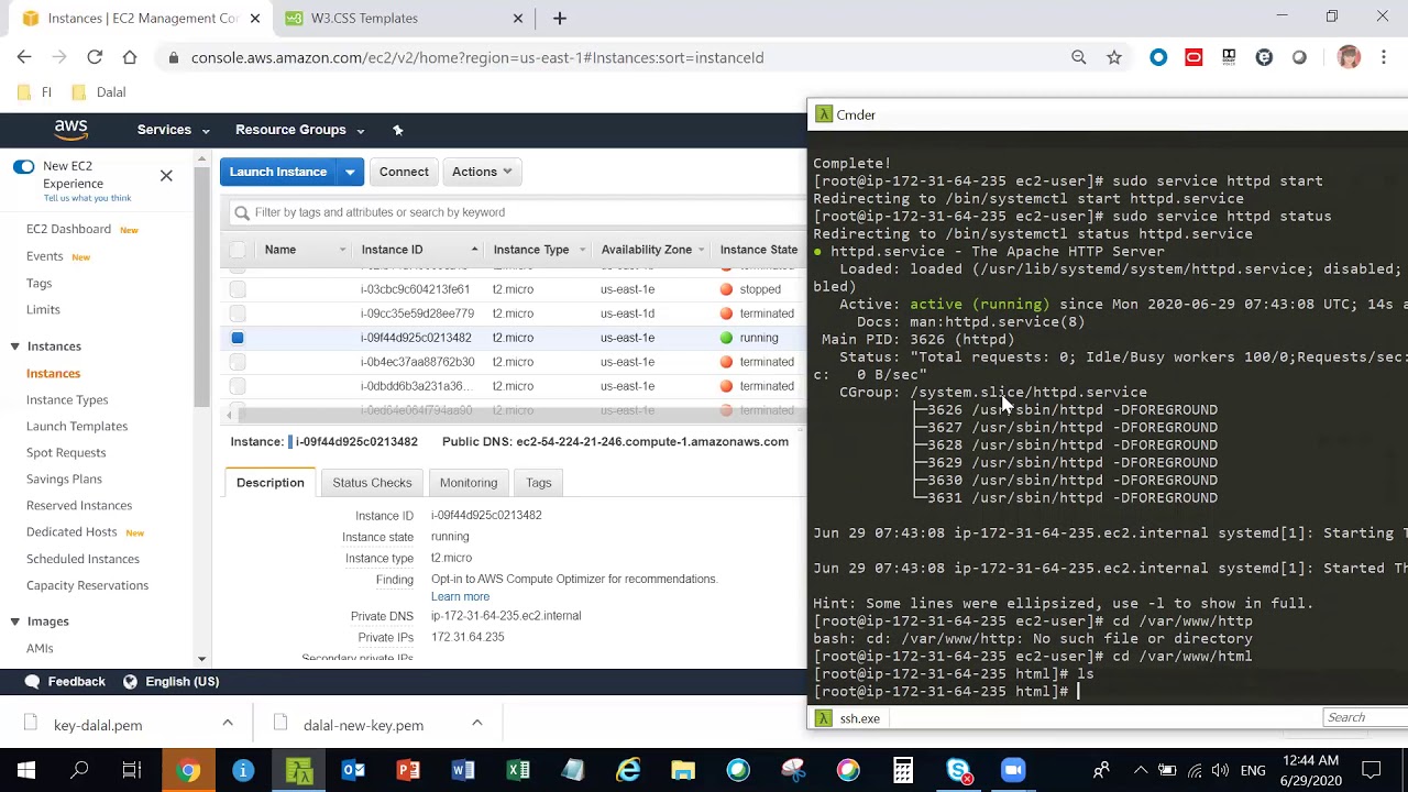 طريقة إنشاء ويب سيرفر Web Server باستخدام أمازون كلاود AWS EC2 Instance