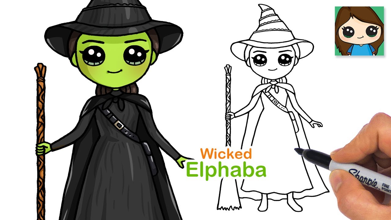 How to Draw Elphaba Witch | Wicked