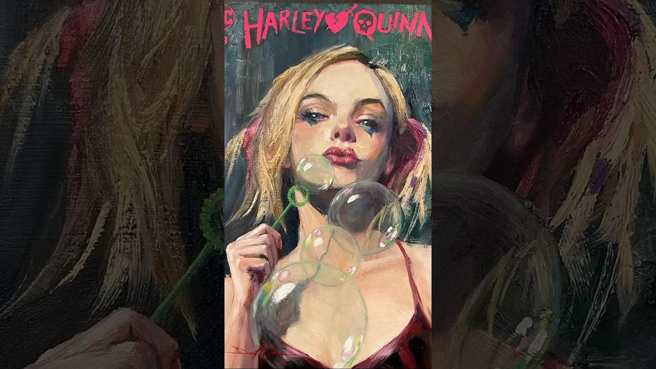 Harley Quinn 🫧 #comicart #comicbookart #variantcovers #danielsartwork