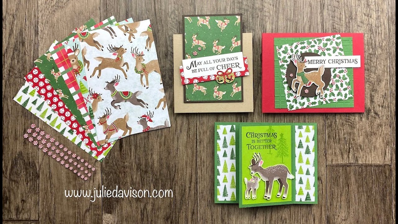 БЕСПЛАТНОЕ ЗАНЯТИЕ! 3 открытки с оленями Stampin' Up! | Бонусный набор для проекта за октябрь 202...