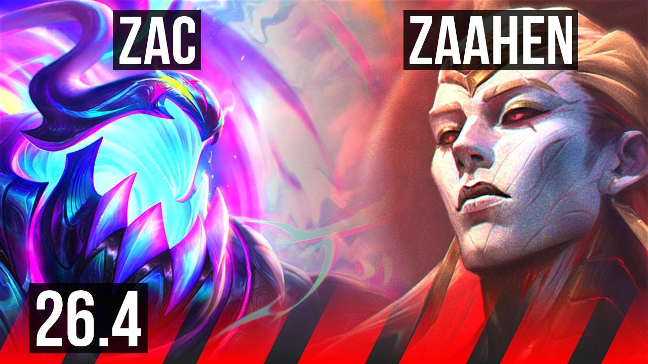 ZAC vs ZAAHEN (TOP) | Good KDA: 12/1/7, 34K damage | BR Grandmaster | 26.4