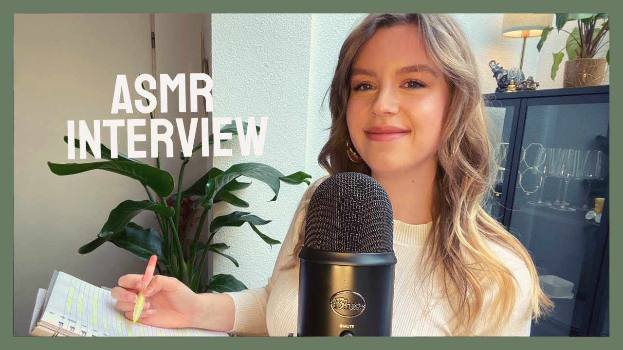 Nederlandse ASMR I Interview voor ASMR Onderzoek Roleplay I Dutch ASMR [ENG sub] I Writing, Whispers
