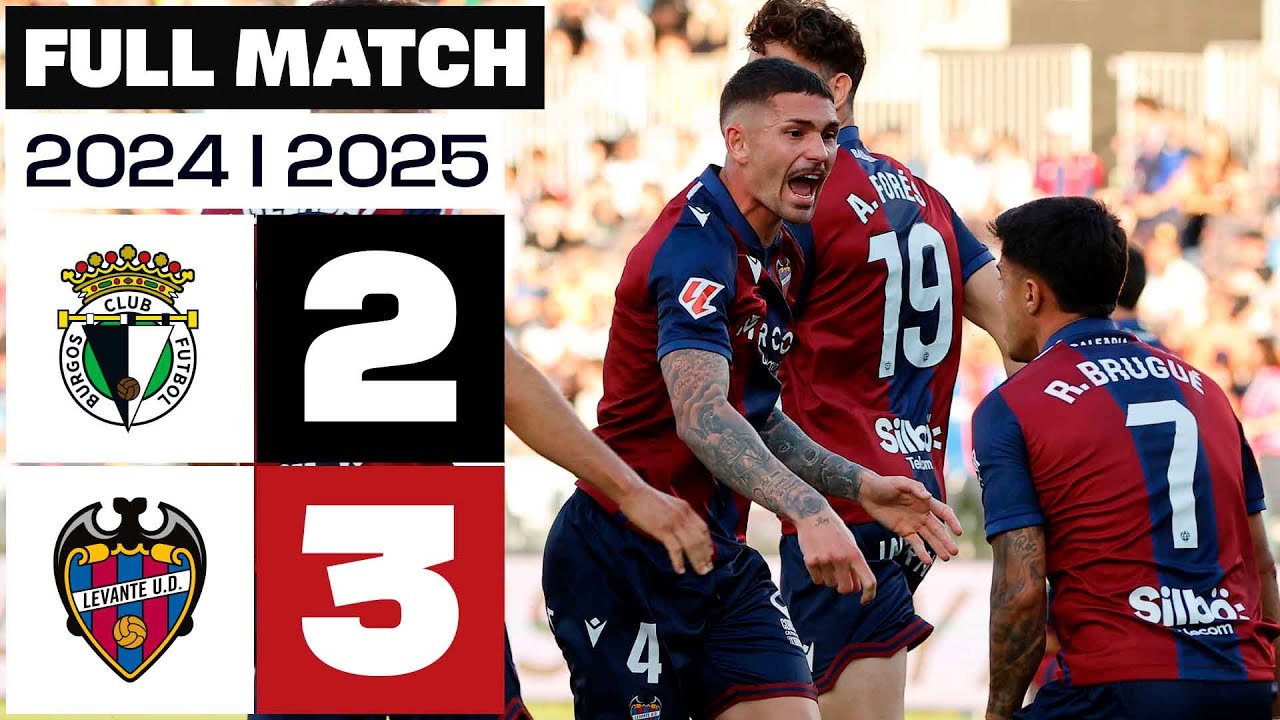 Burgos CF 2-3 Levante UD | PARTIDO COMPLETO | LALIGA HYPERMOTION 2024/25
