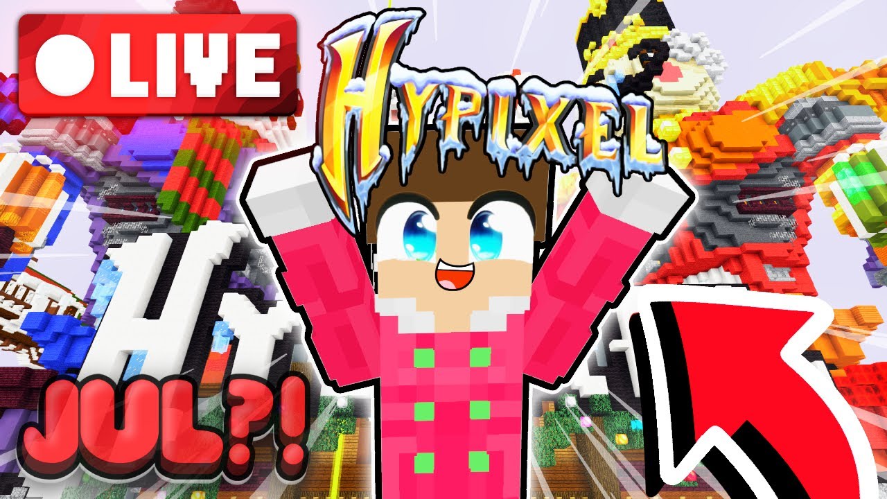 Jeg SPILLER Jule Spil INDE I Hypixel (LIVE) I Minecraft