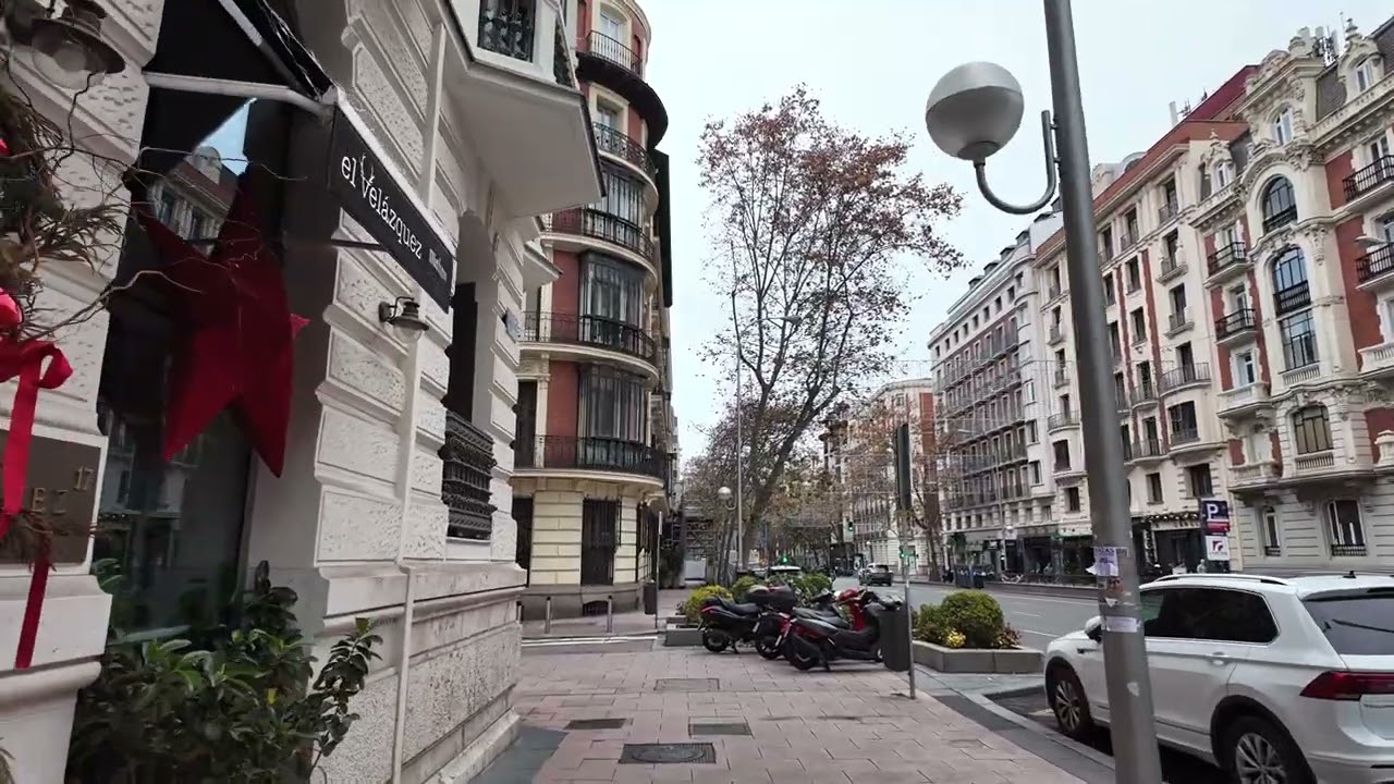 The poshest area of Madrid - Salamanca | 4K Silent Walking Tour