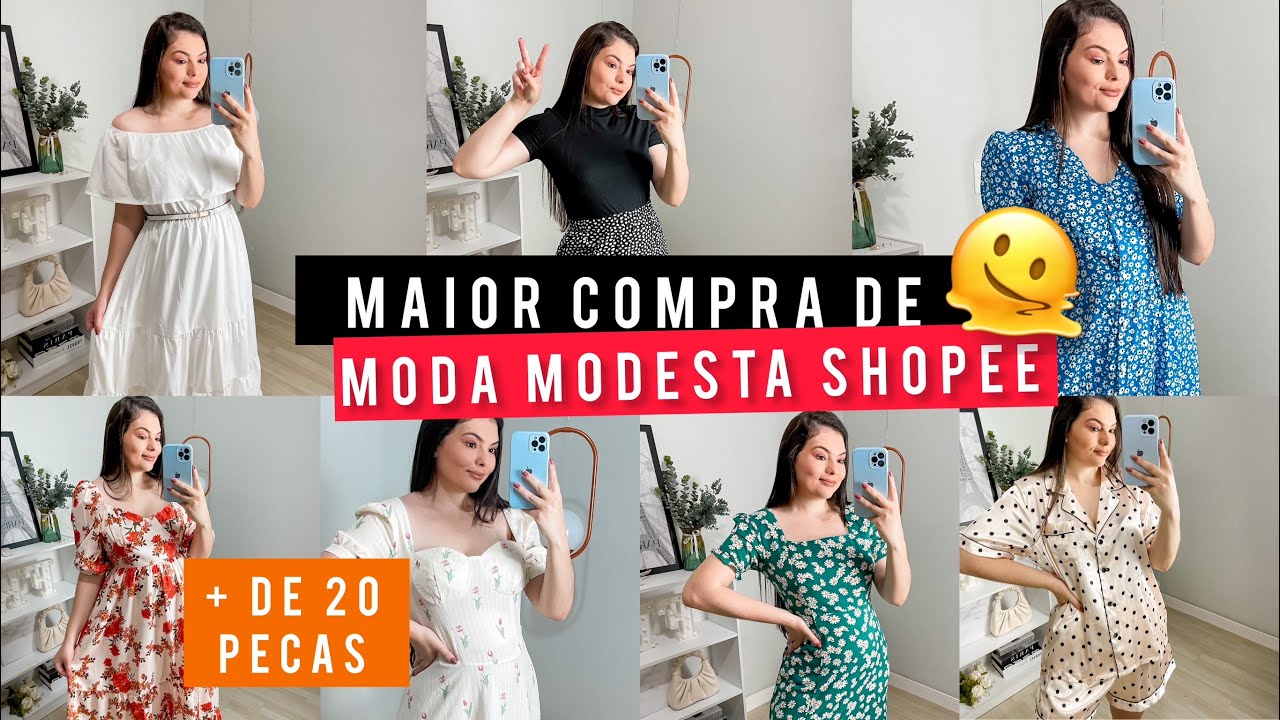 MAIOR E MELHOR COMPRA de Moda MODESTA / EVANGÉLICA BARATINHA da SHOPEE - Loja LOVITO😍 20 peças 😱