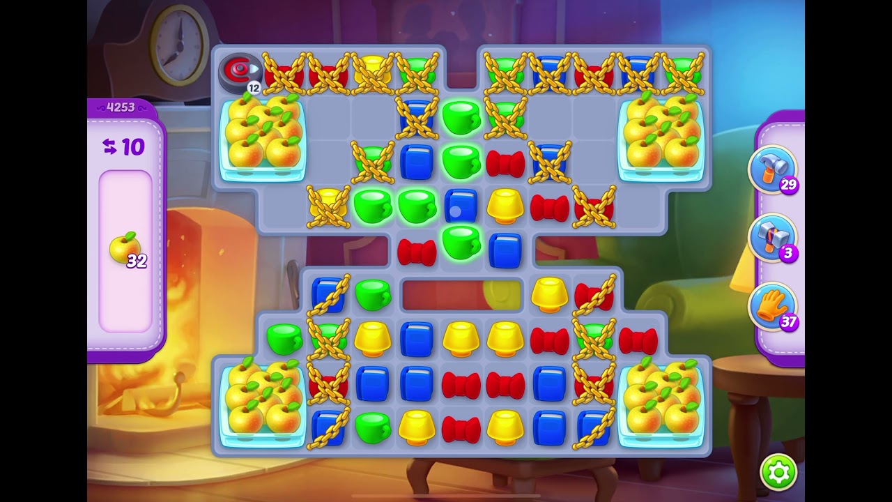 HomeScapes Level 4253 no boosters (10 moves)