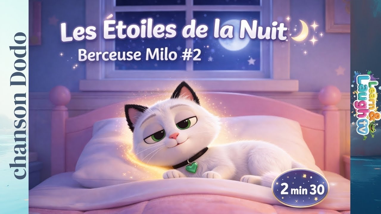Berceuse Milo #2 🌙 Les Étoiles de la Nuit | Chanson Dodo Bébé 1-5 ans