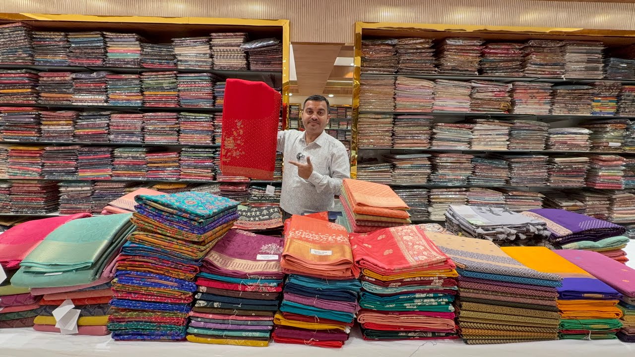 JUST ARRIVED😍🚨Bangalore Malleshwaram Semi Crepe, Georgette & Fancy Sarees with Free Shipping.