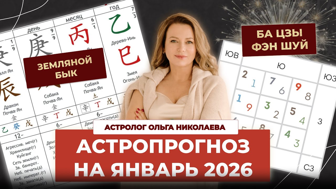 Астропрогноз на январь 2026 месяц  Земляного Быка