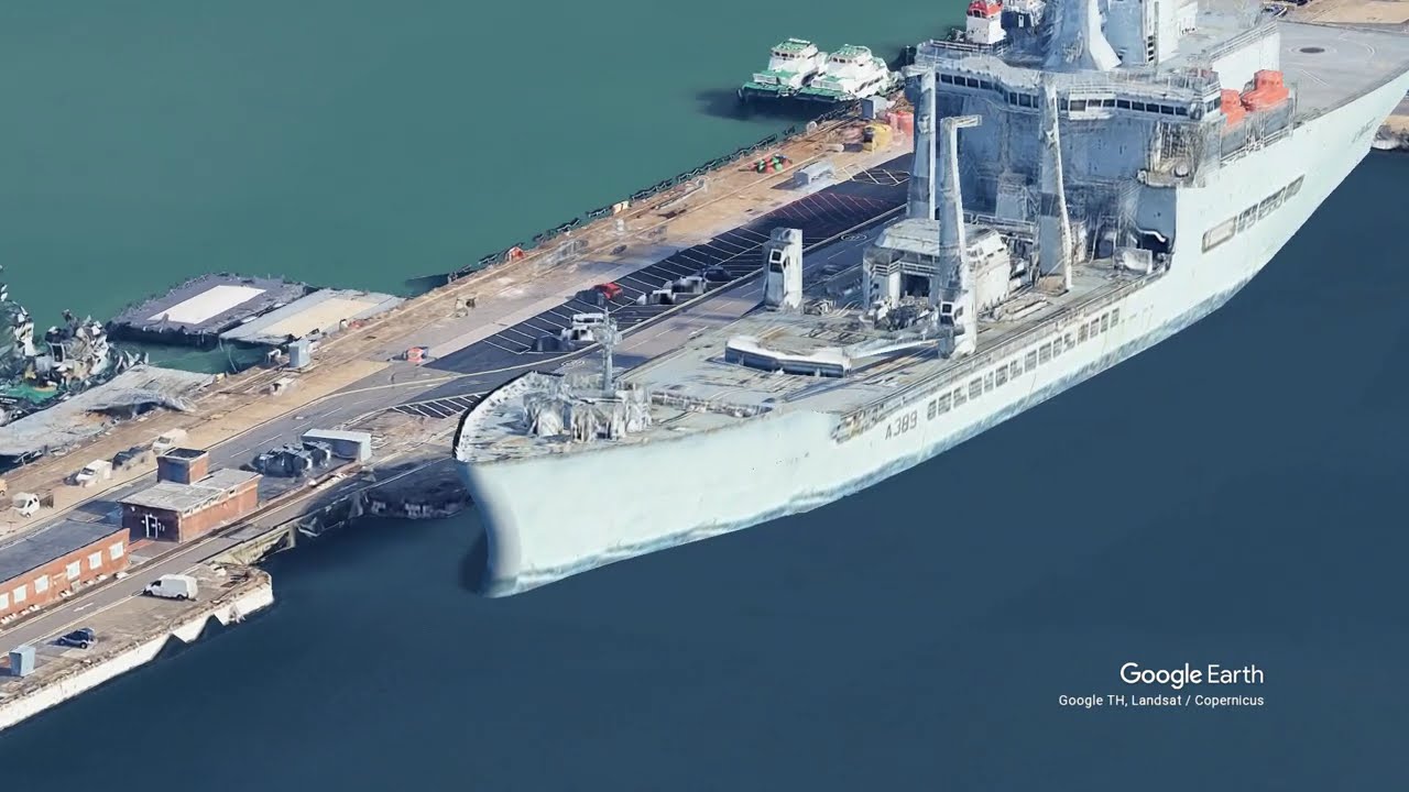 Exploring Portsmouth Naval Base: RFA Fort Victoria A389 - Logistics Giant of the Royal Navy