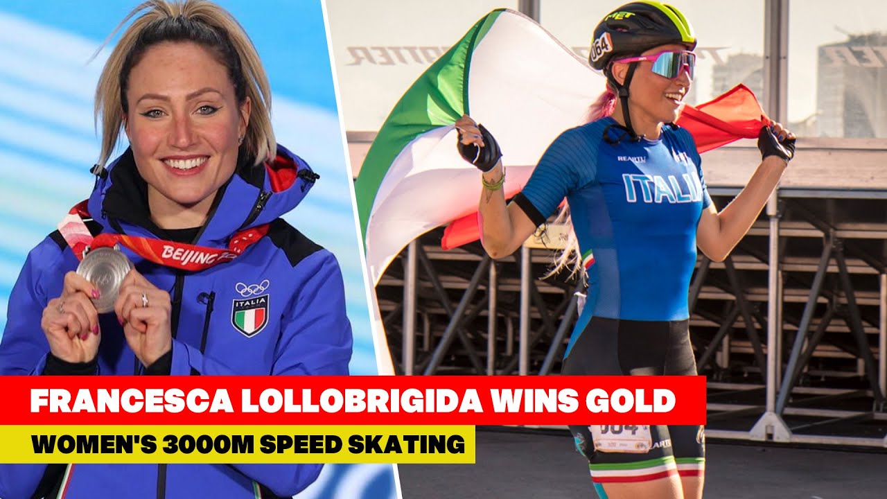 Italian Francesca Lollobrigida wins gold medal - Women's 3000m Speed skating Olympics 2026