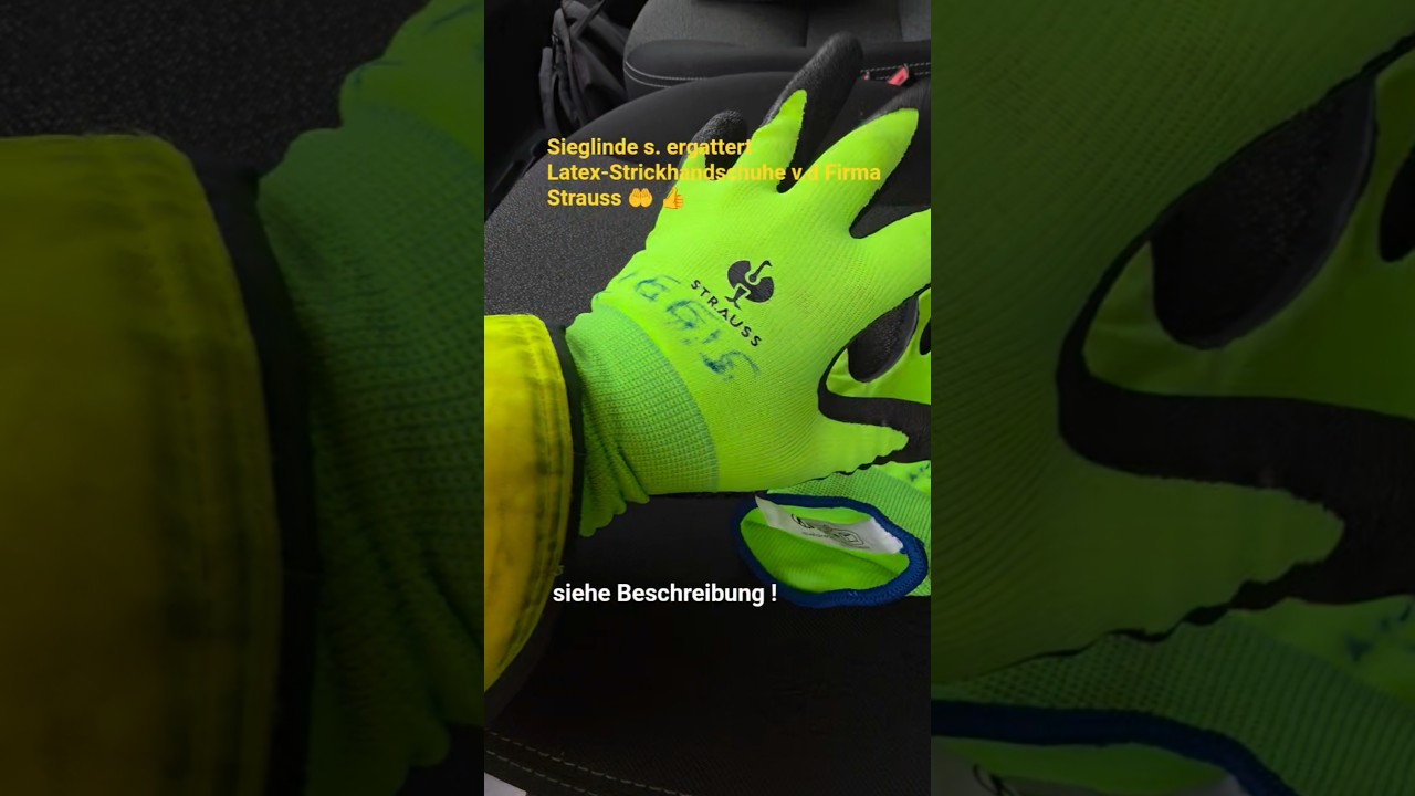 #Sieglindesorglos #ergattert #Latex-Strickhandschuhe v.d. #Firma #Strauss #siehe #Beschreibung
