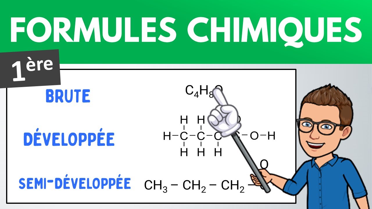 Formule brute, développée, semi-développée | Physique-Chimie