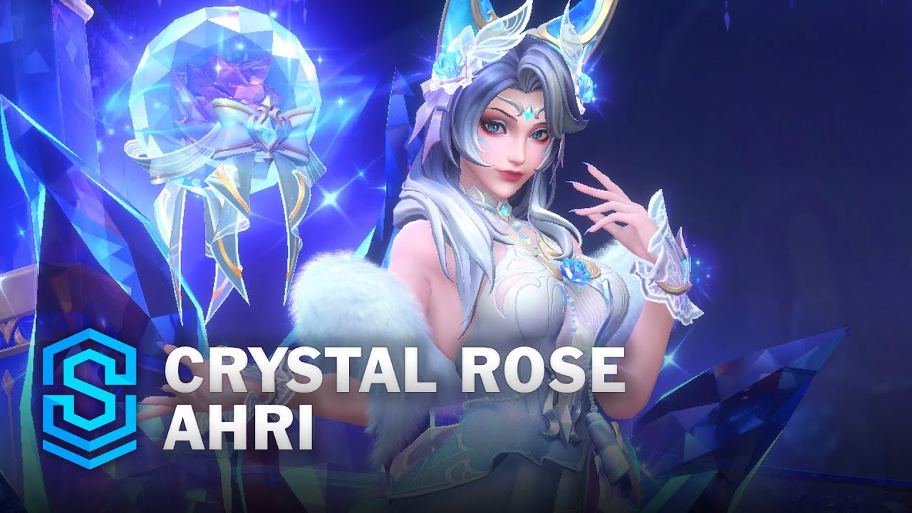 Crystal Rose Ahri Wild Rift Skin Spotlight