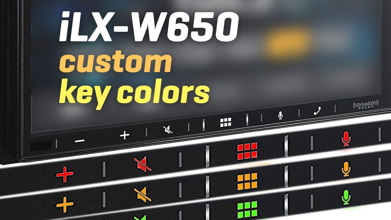 How to change key colors on Alpine iLX-W650