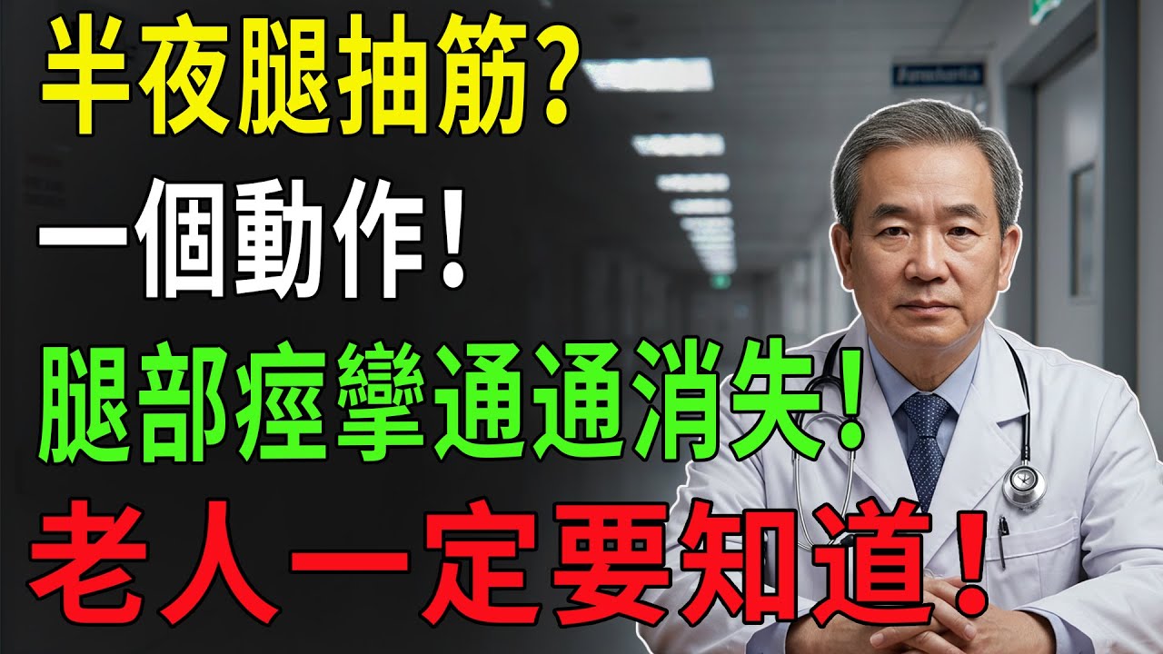 半夜腿抽筋痛到想飆淚？根本不是缺鈣、更不是老化！醫師揭露「3大元兇」，一招斷掉這個夜間惡夢！