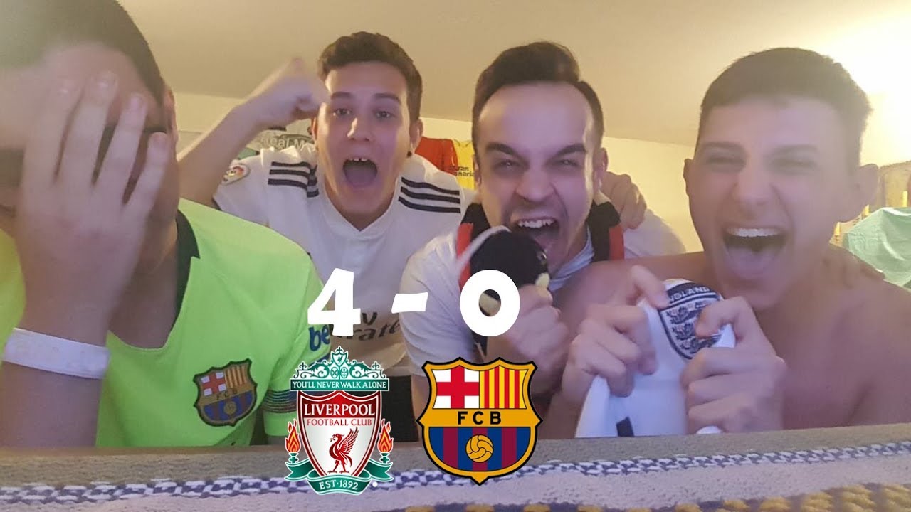 LIVERPOOL vs BARCELONA 4-0 REACCIONES DE HINCHAS