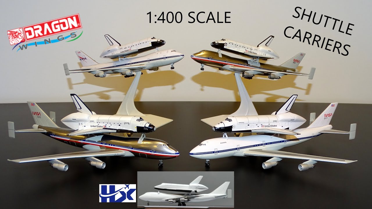 Amazing! NASA Space Shuttle Carrier 747 Aircraft in 1:400 Scale
