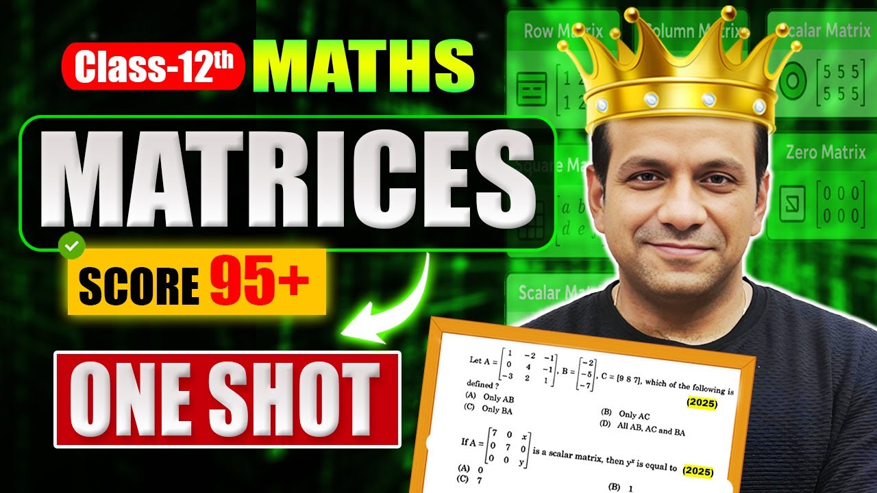 Class 12 Maths | Matrices in One Shot | Gaurav Sharma Sir