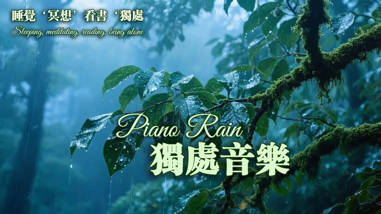 被雨聲擁抱的午後，鋼琴聲隨思緒流動。 An Afternoon Embraced by Rain & Soft Piano Flow #music #rain