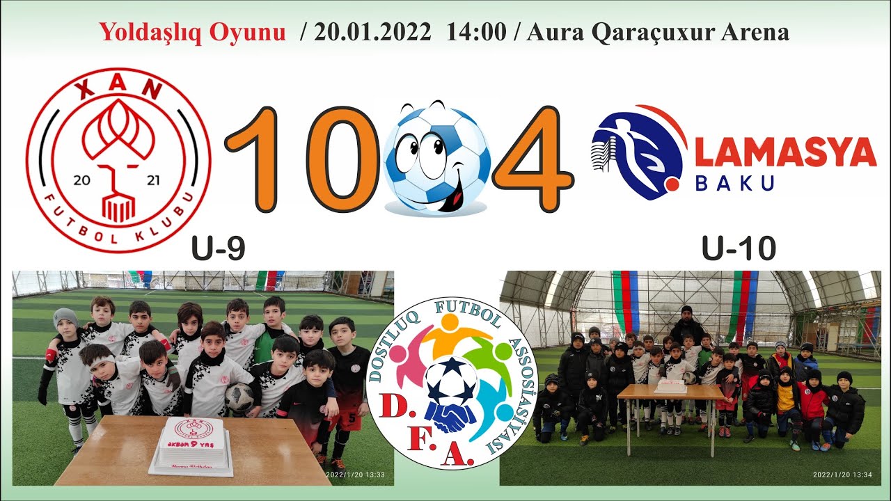 DFA Uşaq Futbol / Yoldaşlıq oyunu / Xan FK U-9 (Bakı) 10 : 4 Lamasya U-10 (Bakı) / 20.01.2022
