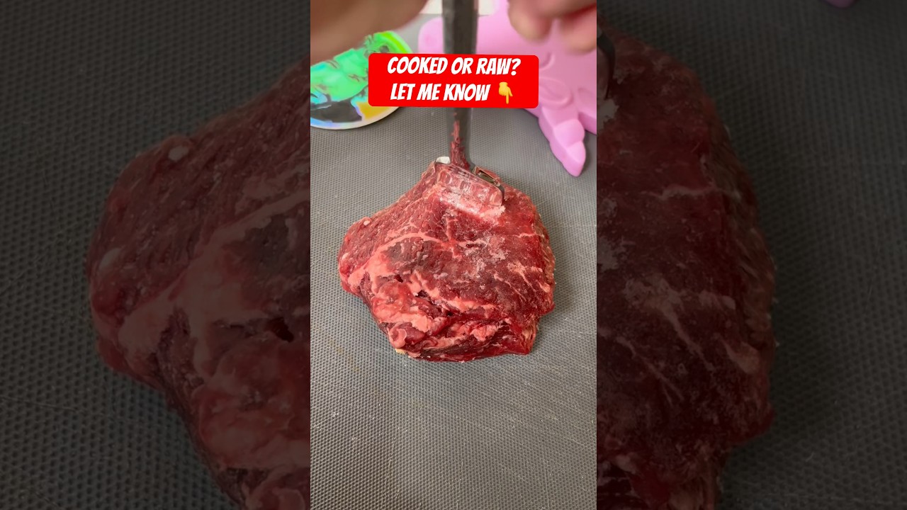 Is the Steak 🥩 cooked or Raw? 🤯