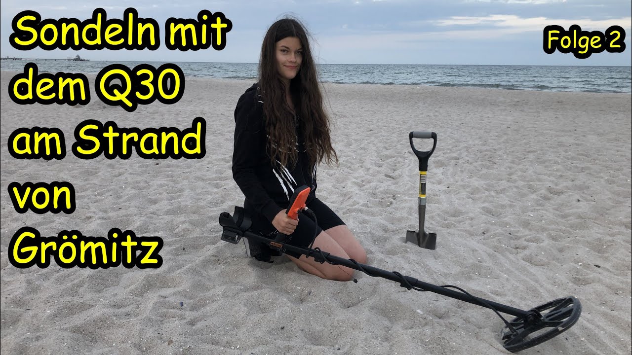 Sondeln mit dem Metalldetektor Quest Q30 am Strand von Grömitz - Folge 2