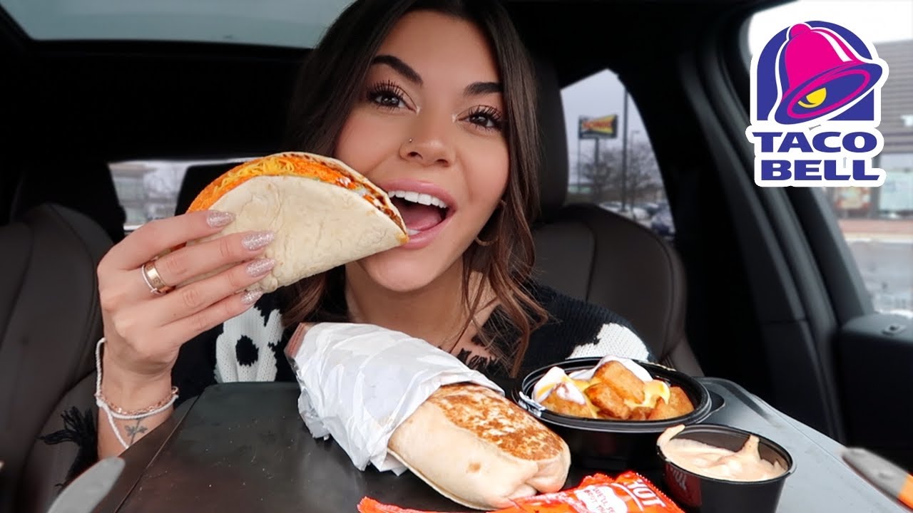 Taco Bell Mukbang !! ￼the quesarito is back!