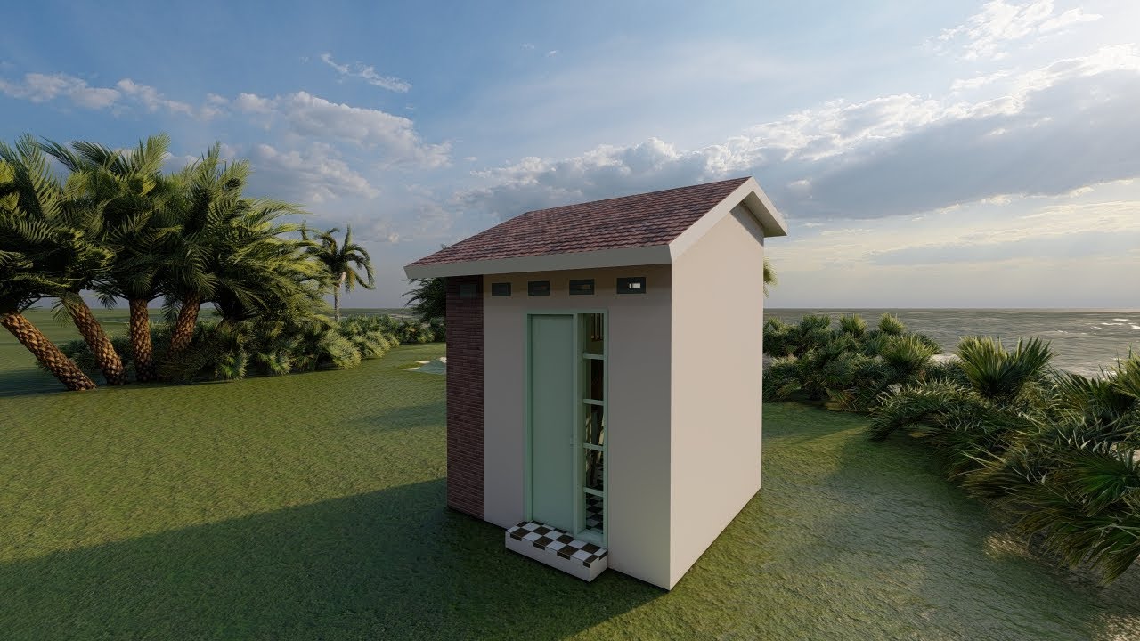casa de 3x3 Mini casa 9m² Tiny House minimalista 3x3 Diseño de CASA 3x3 Casa Minimalista 3x3 rumah
