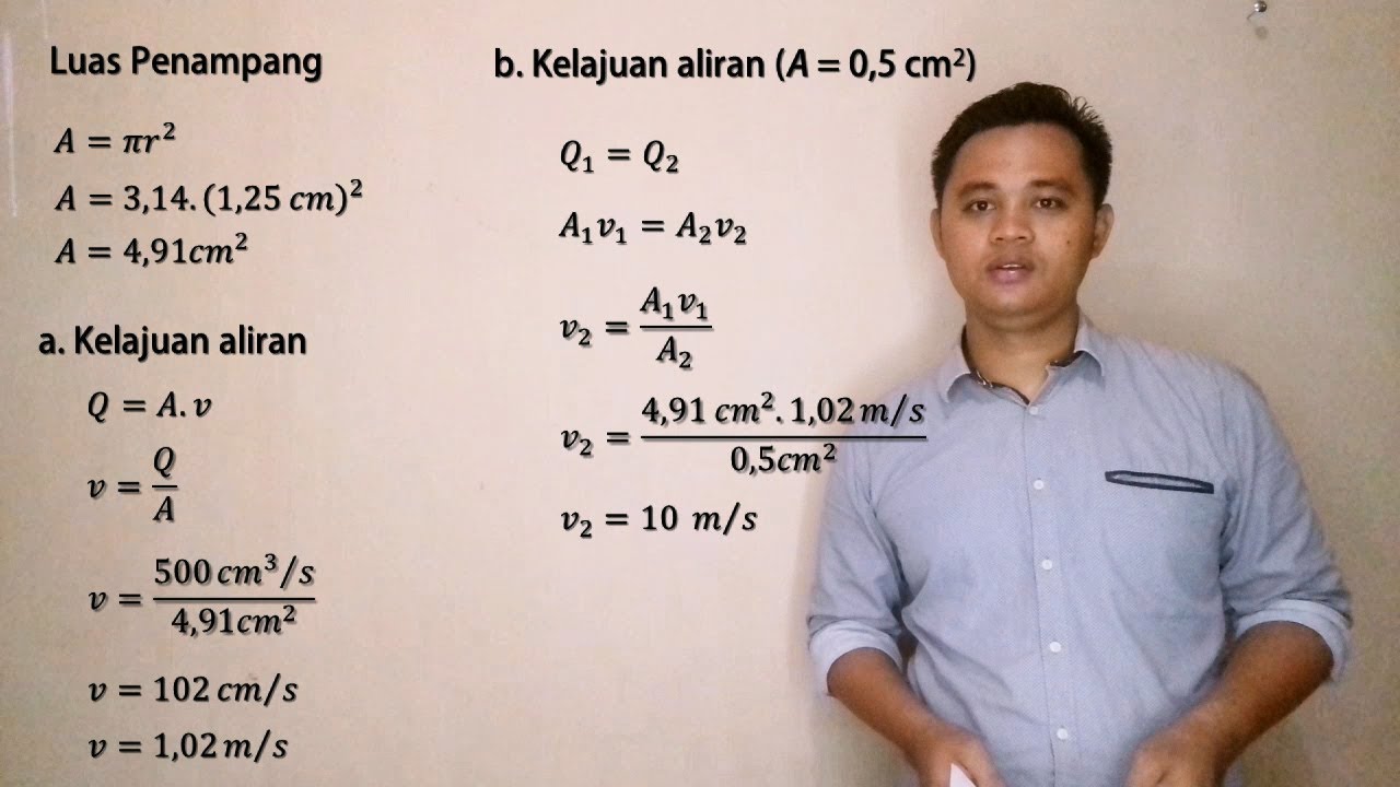 Aliran fluida ideal, Debit, dan Asas Kontinuitas
