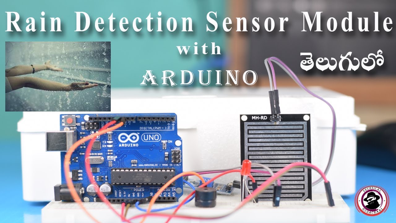 Rain Detection Sensor with arduino in Telugu#