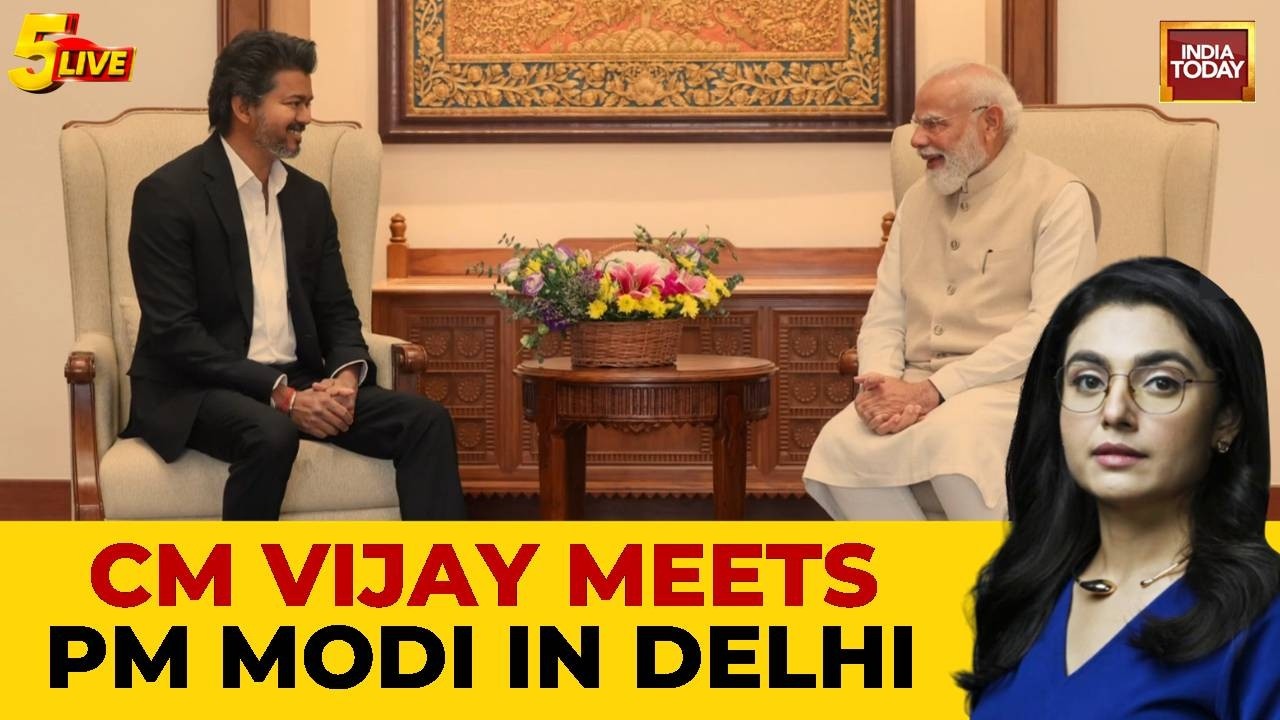 Vijay-Modi Meet: Tamil Nadu CM Vijay Holds 1st Meeting With PM Modi Over Cauvery Water Dispute