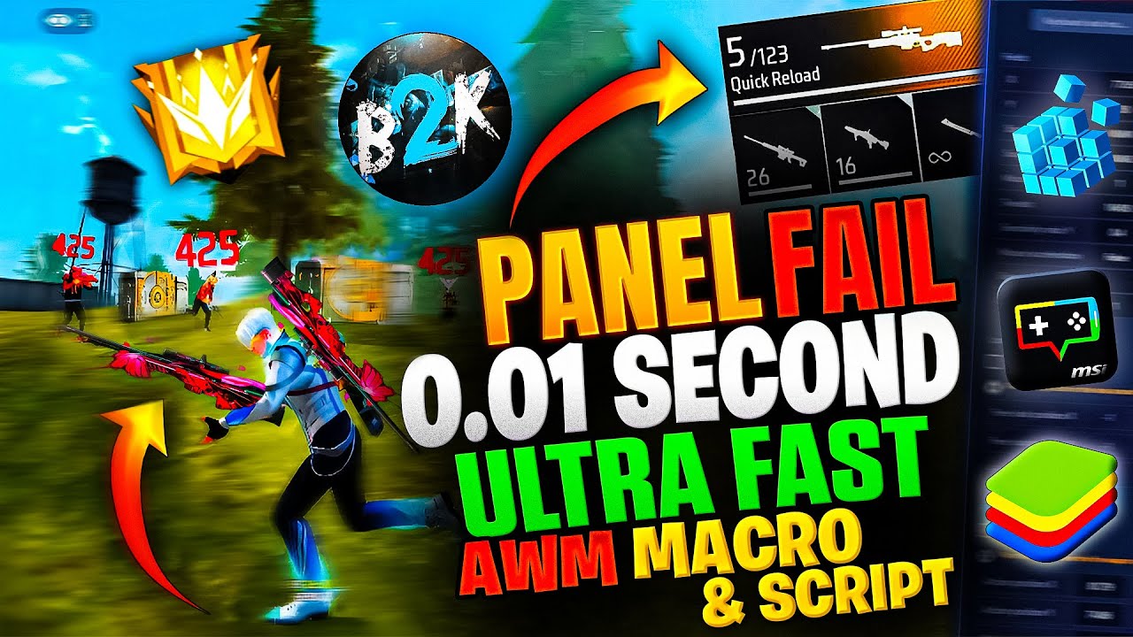 Best Ultra Fast Double Sniper Switch Macro Script Settings For Free Fire PC | BlueStacks 5 | MSI 5