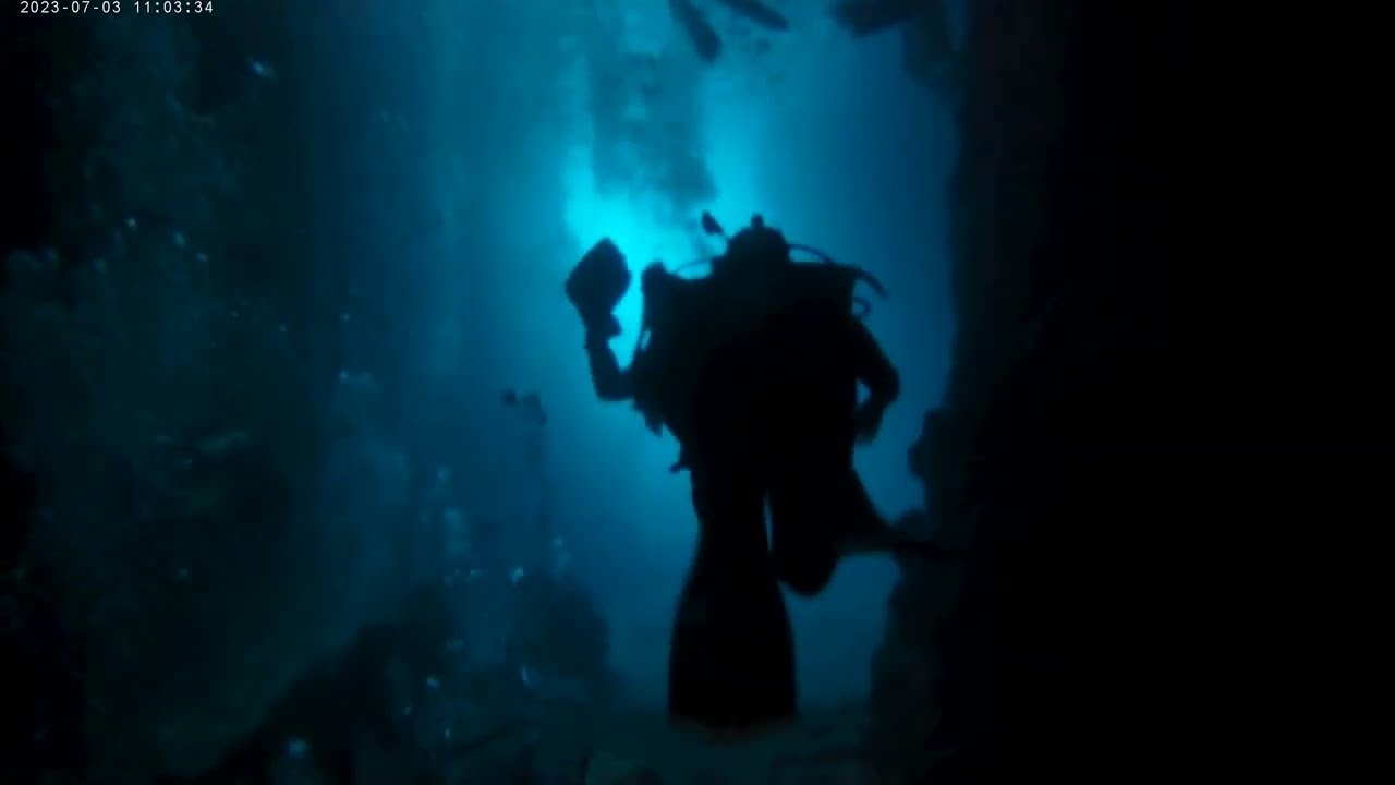 Blue Cave, Maeda Point, Okinawa, Japan (July 2023) 青の洞窟ダイビング　沖縄真栄田ポイント