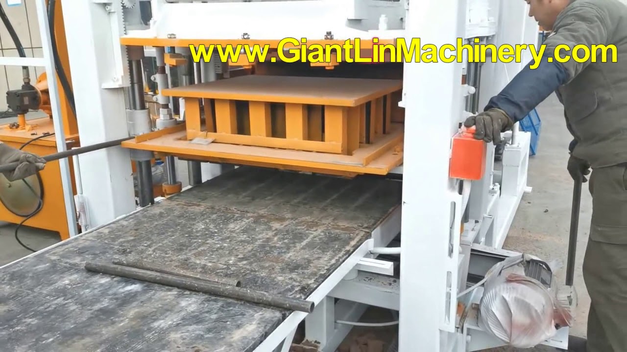 How to change different height hollow block mold and paving brick mold for QT6-15 block machine
