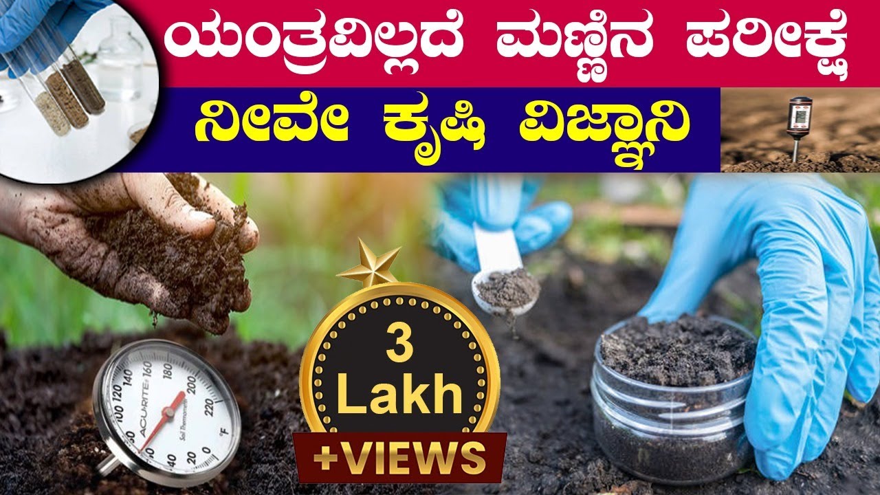 ನಿಮ್ಮ ಜಮೀನಿನ ಮಣ್ಣನ್ನು ಸ್ಥಳದಲ್ಲೇ ಸುಲಭವಾಗಿ ಪರೀಕ್ಷಿಸಿ | Simple techniques to test your soil on spot