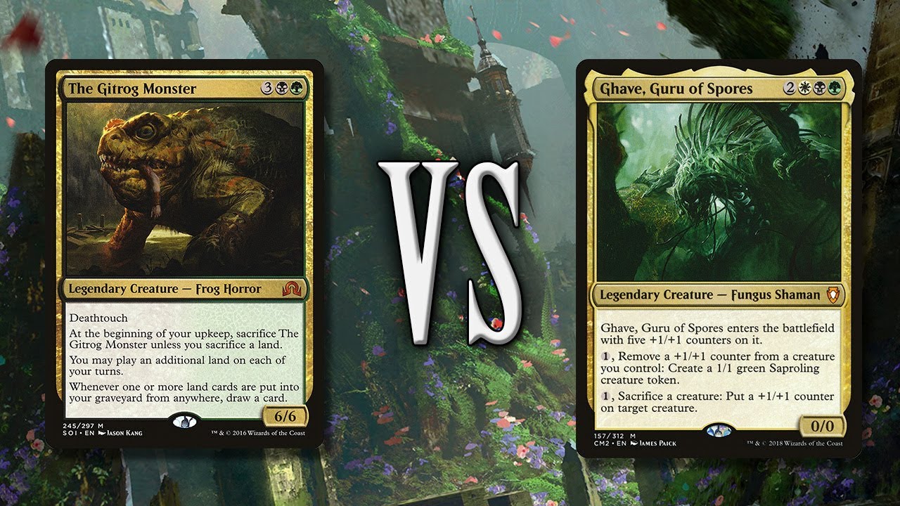 The Gitrog Monster vs Ghave Guru of Spores Combo | 1v1 Commander EDH gameplay | eedi H tribalkai