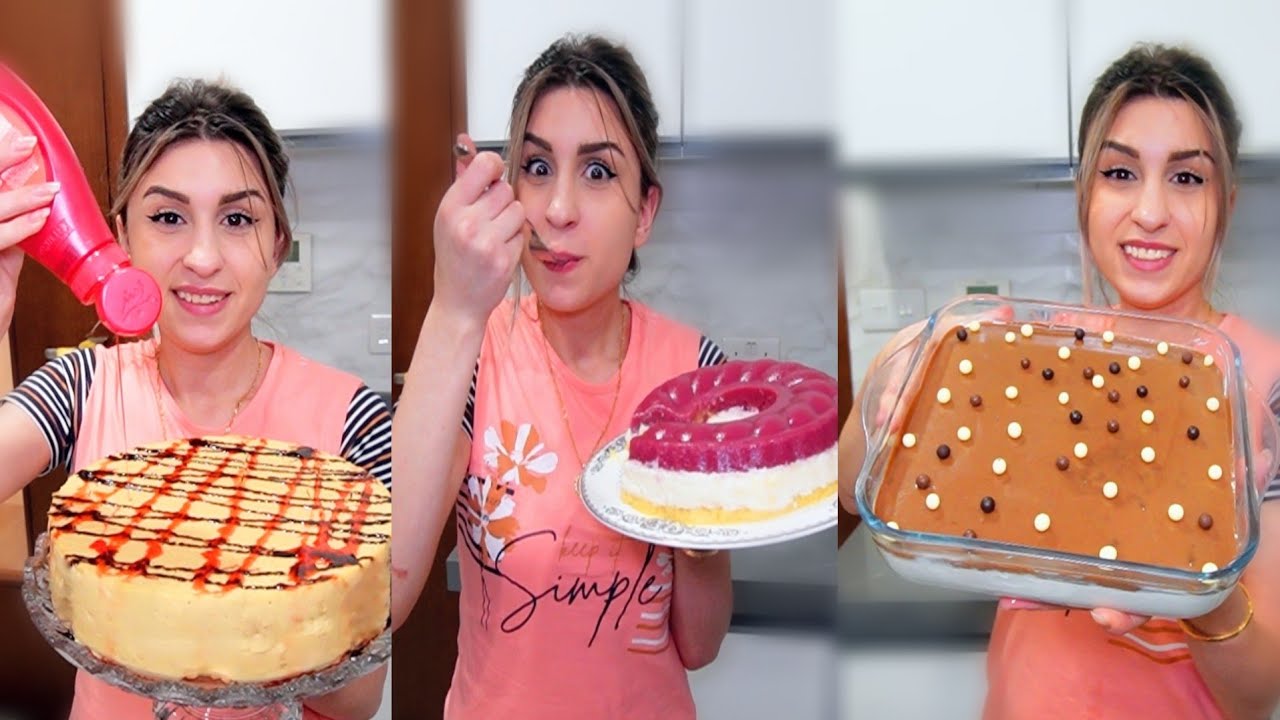 صنعت أطيب ثلاث أنواع من الحلويات باردة😋 ( النتيجة!! )ننوش