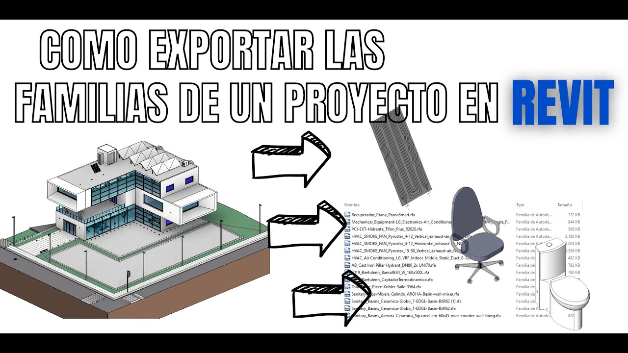 Exportar las familias de un proyecto de Revit. 3 métodos diferentes | BIMdesign Consulting
