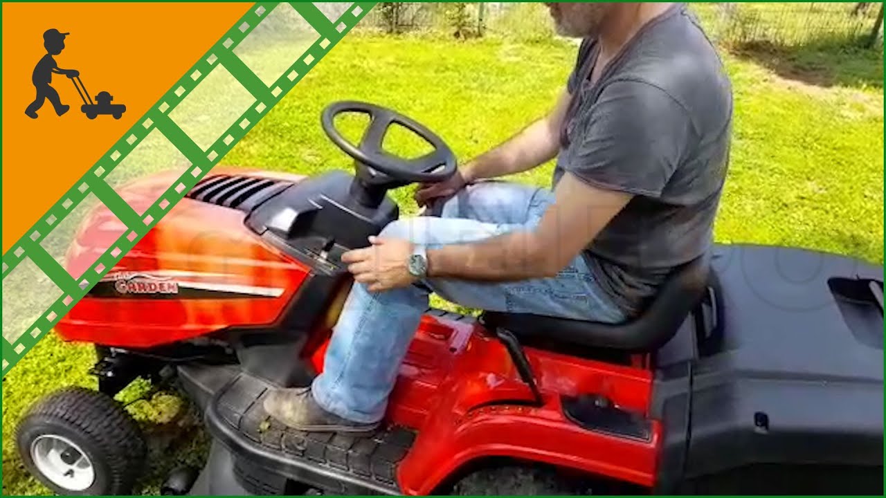 Tracteur Tondeuse Castelgarden CG 84 avec bac de ramassage - D&eacute;mo d'un de nos clients
