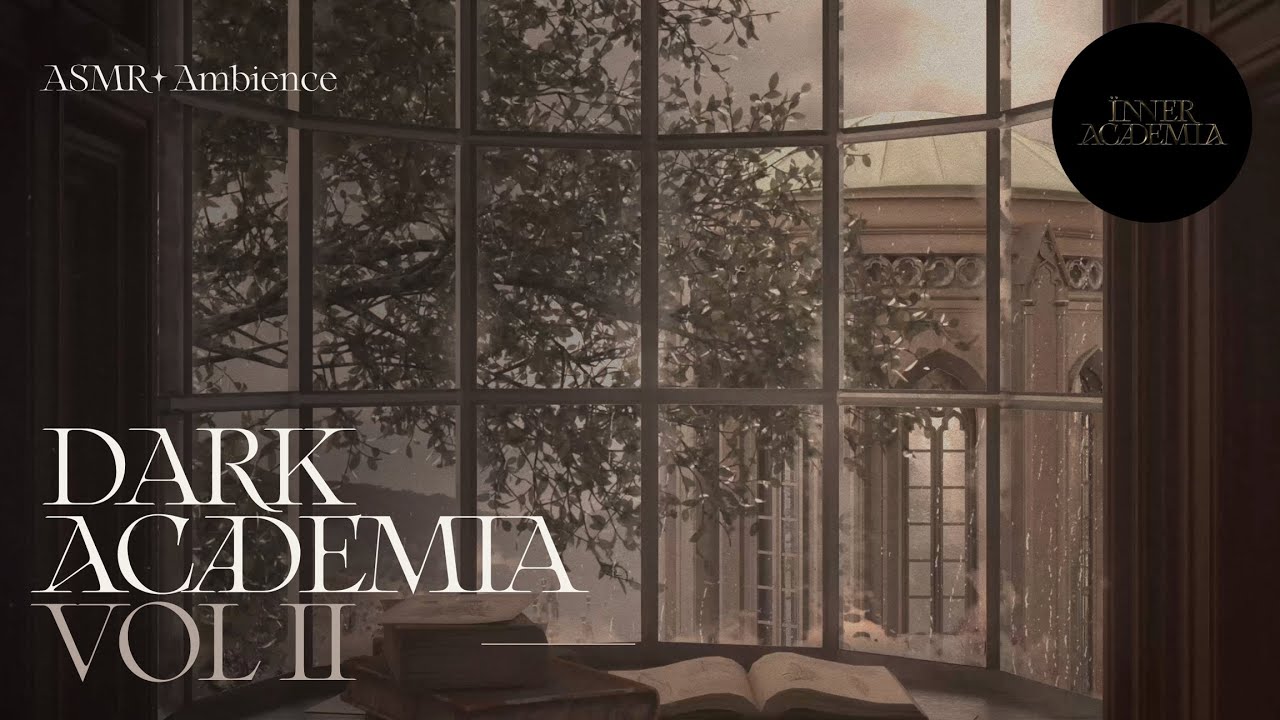 Dark Academia Ambience II with Relaxing Rain Sounds I 3 Hrs