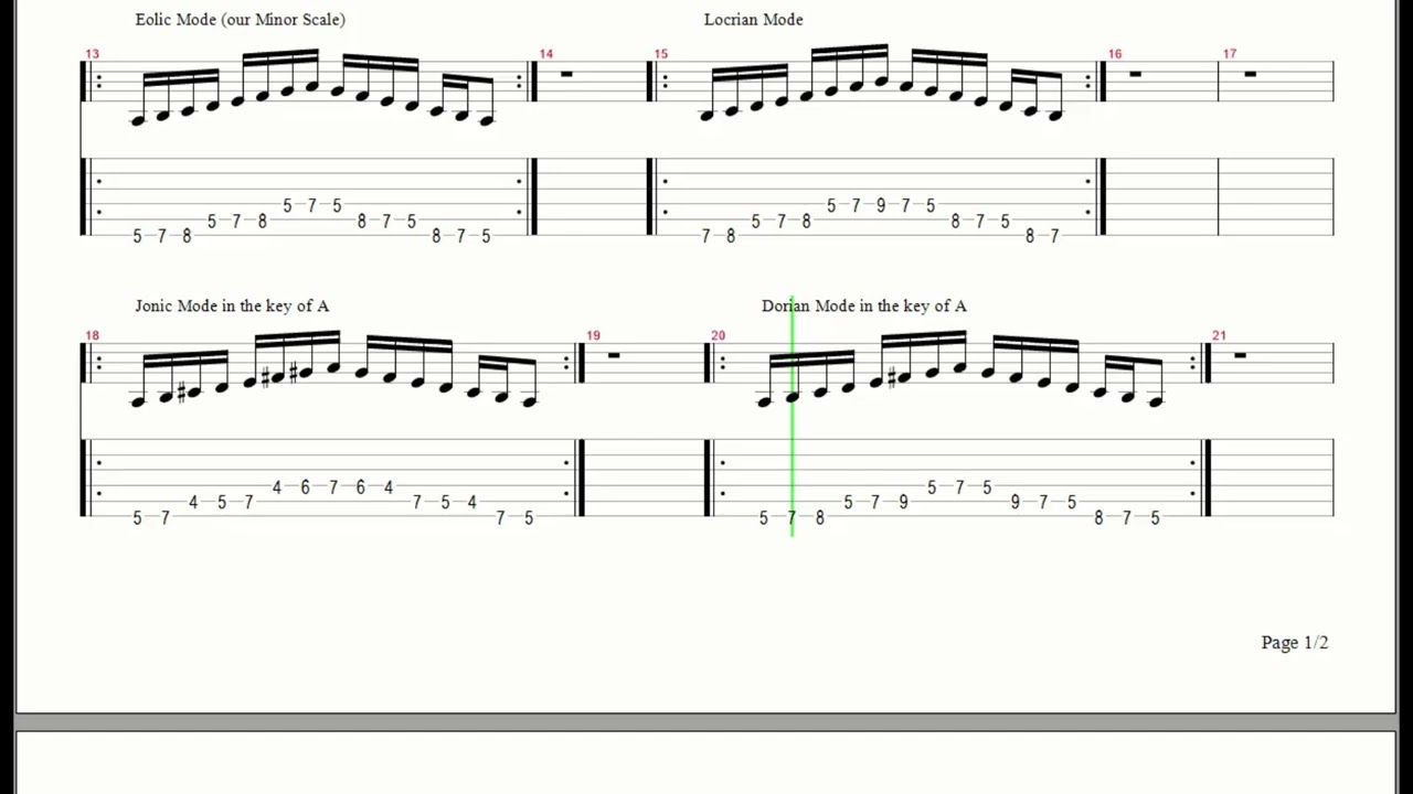 Greek Mode scales practice
