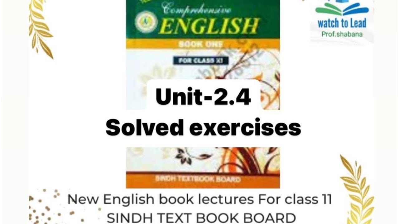 Unit 2.4 “Once more to the lake” solved exercises | Grammar