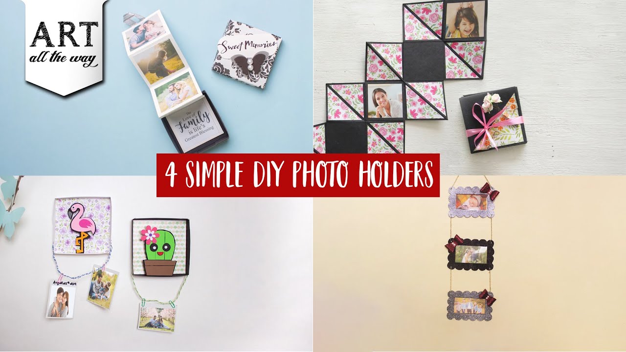 4 Simple DIY Photo Holders | Birthday Gift Ideas | Photo Holder Compilation